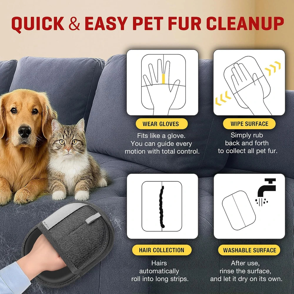 Electrostatic Pet Hair Removal Glove